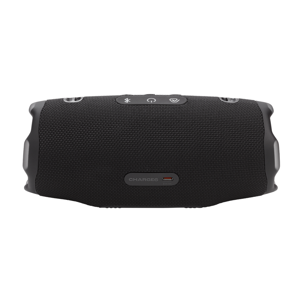 JBL Charge 6 in Schwarz, Rückansicht