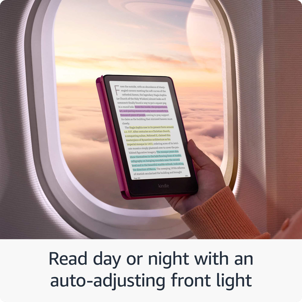 gallery-05-frontlight | Kindle Colorsoft Signature Edition 32 GB – Automatisch angepasste Frontbeleuchtung (Produktabbildung)