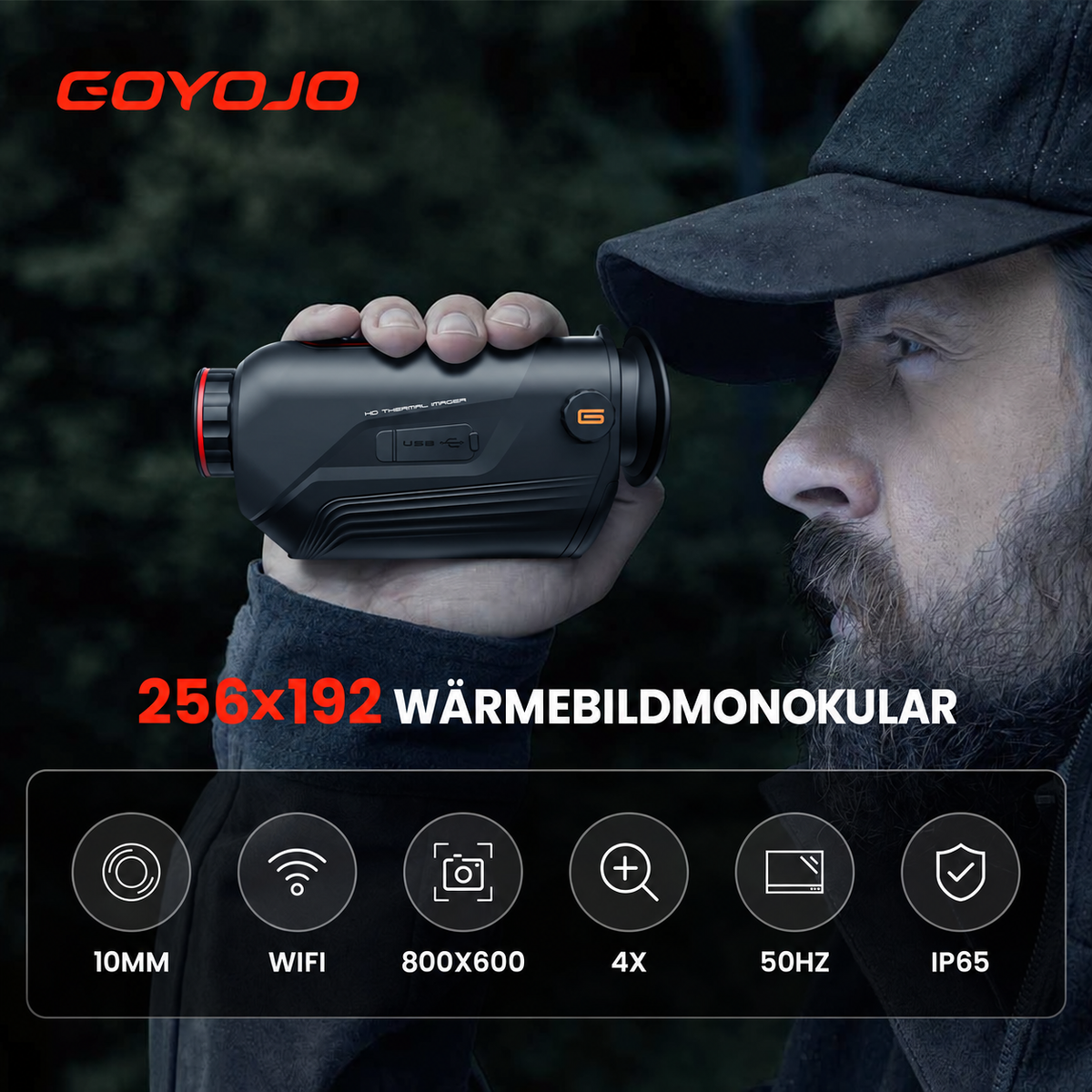 GOYOJO G210 / G215 Wärmebildmonokular für die Beobachtung bei Tag und Nacht