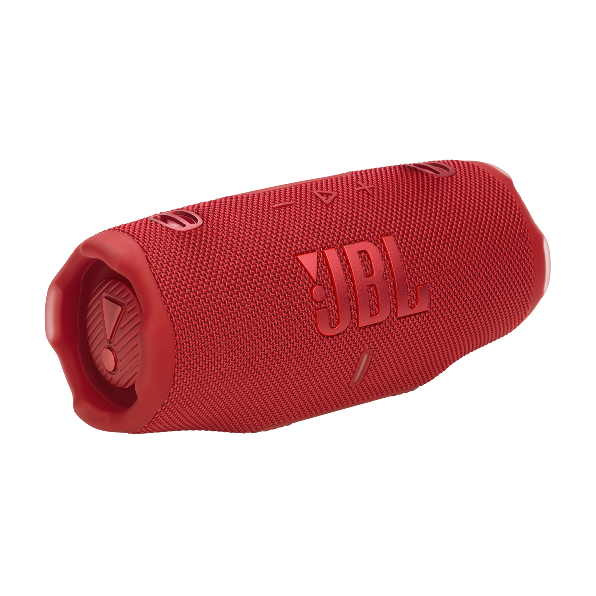 JBL Charge 6 in Rot, schräge Vorderansicht